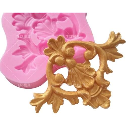 European Retro Lace Silicone Fondant Chocolate Resin Sugarcraft Mold For Pastry Cup Cake Decorating Kitchen Tool
