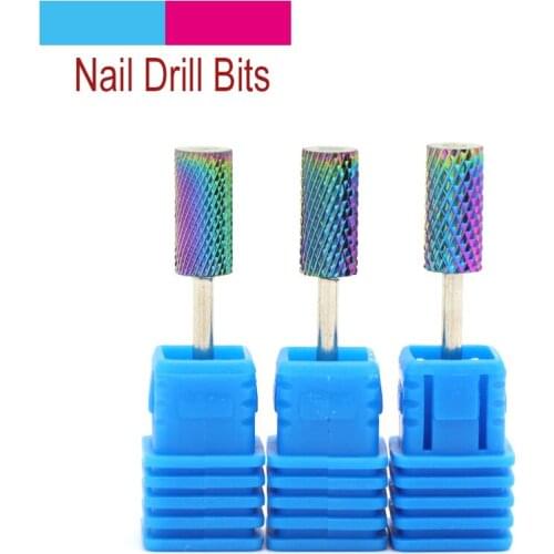 1pcs Blue Tungsten Steel Nail Grinding Head Carving Burrs Polishing Tools Drill Bits Manicure Machine Accessories Tools