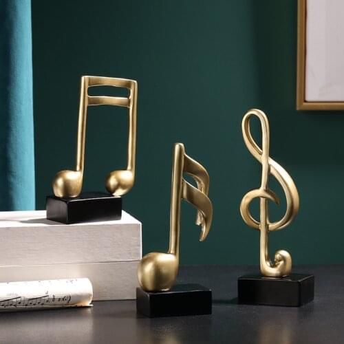 Homelily Musical Notes Resin Ornaments Modern Home Decoration Accessories Living Room Porch Creative Crafts Office Desk Decor
