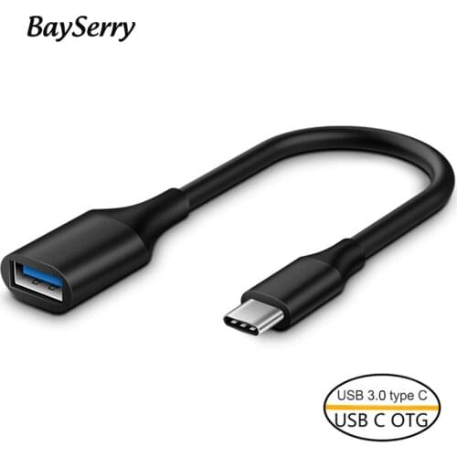 USB C OTG Cable Adapter Male Type C to Female USB 2.0/USB 3.1 Adapter for Huawei Nokia,Xiaomi Samsung Macbook, OnePlus (Black)