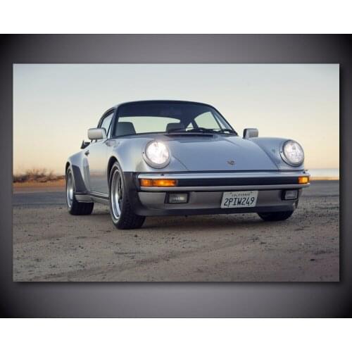 Canvas Painting Classic Car Porsches 911 Turbo supercar Wall Art Picture Posters and Prints Silk Painting Modern Home Decoration