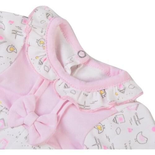 Lovely Pink Rompers Hat Clothes Suit For 17-18inch Nebworn Baby Girl Doll