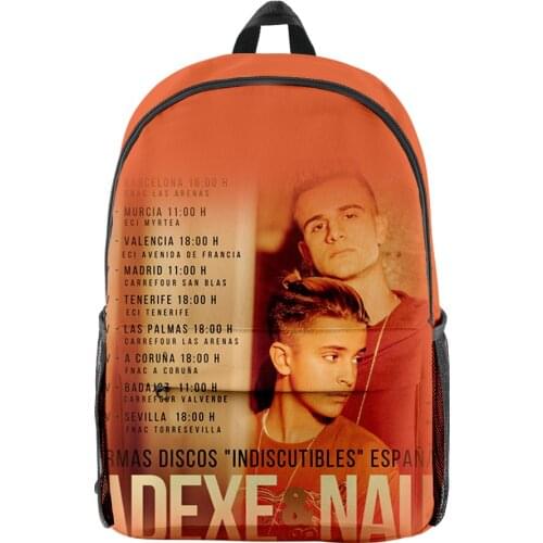 Adexe & Nau 3D Merch Fashion Oxford Cloth Shoulder Backpack Printed Multi Zipper Pack Casual Girls Student School Bag