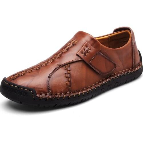 Summer Mens Peas Shoes Mens Korean Version Of The Wild Personality Red Leather Lazy British Trend Casual Shoes