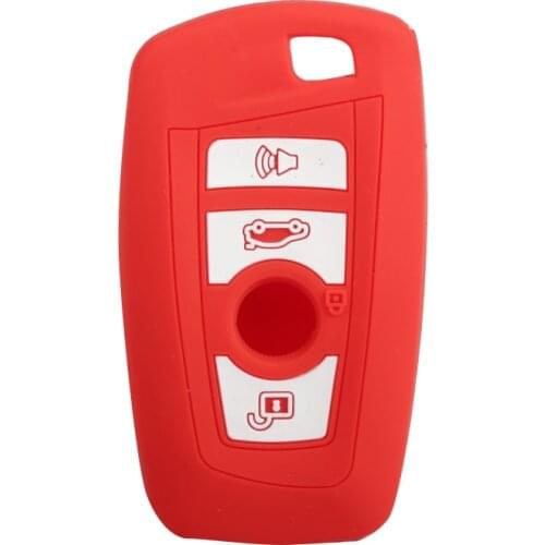 Xinyuexin Silicone Car Key Case Cover Fob Skin Shell Set for BMW 3 5 7 SERIES E46 Z4 F30 F31 F10 F20 X5 GT Remote Key Protector