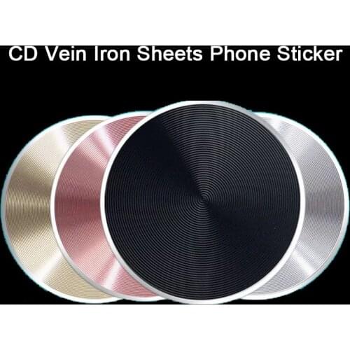 Plating Aluminum Alloy Sticker on Magnetic Car Holder for Huawei Magnetic Sheet for Mount Magnet Holder on Samsung iPhone
