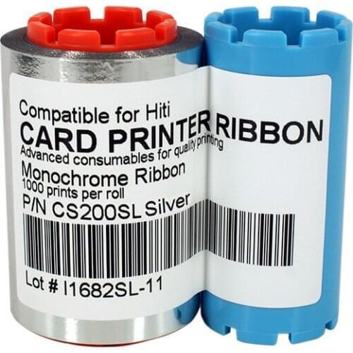 New Silver Ribbon For Hiti CS200SL CS200W CS200E CS220E CS290E Card Printer 1000prints