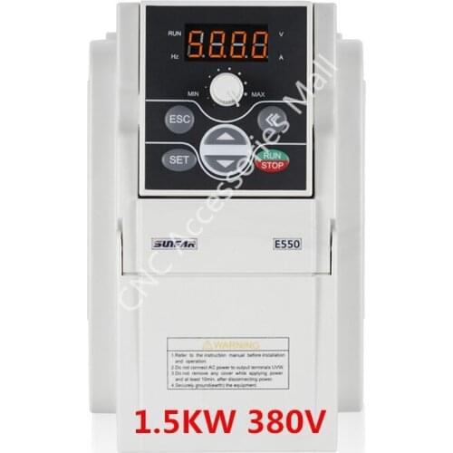 Original NEW SUNFAR AC380V Frequency Inverter E550-4T0015B VFD Inverter 1.5kw E550 1000HZ with RS485 interface, support MODBUS