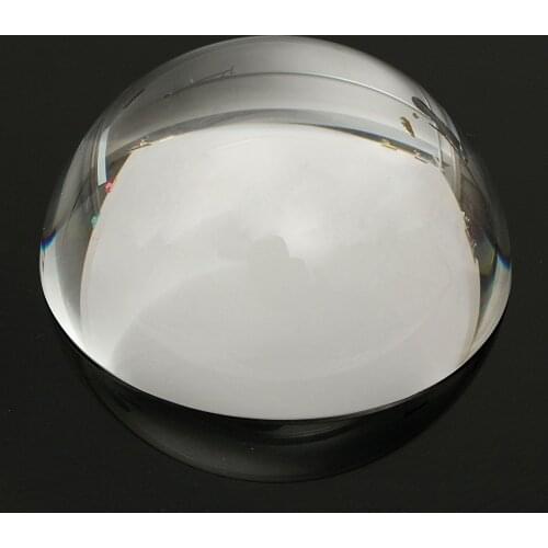 JX-LCLYL Clear Magnifying Paperweight Dome Magnifier Semi Crystal Ball Reading Aid 80mm
