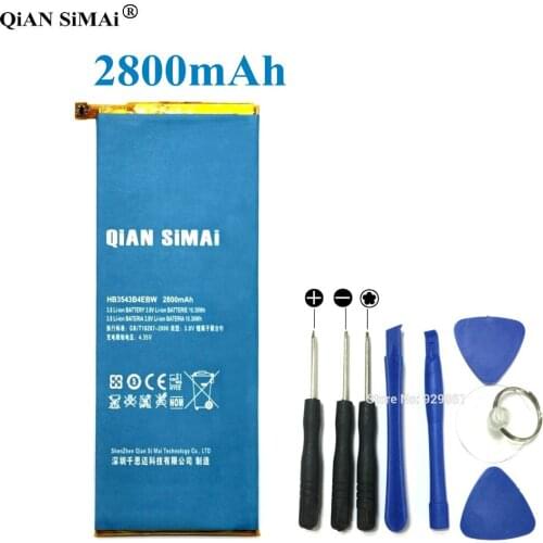 QiAN SiMAi High Quality 2800mAh HB3543B4EBW Battery with Screwdriver tools For Huawei Ascend P7 Phone+Tracking Code