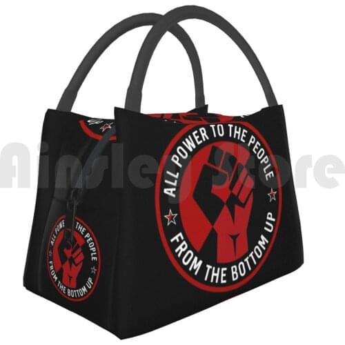 Cooler Lunch Bag Picnic Bag All Power To The People Anarchy Anarchist Anarchist Anarchy Libertarian Socialism