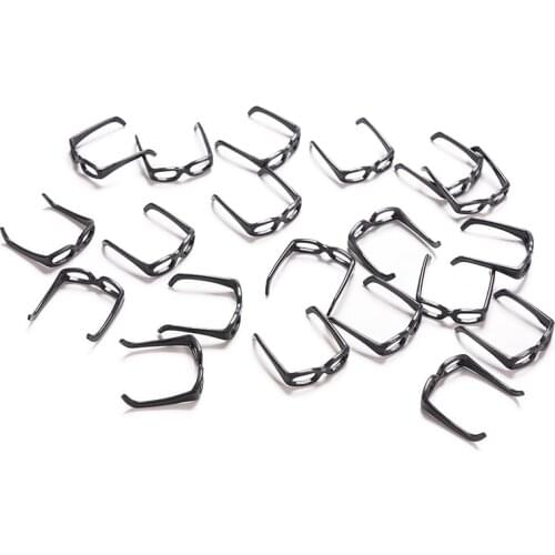 20 Pcs/1Bag High Quality Fashion Black Fashionable Lensless Glasses For Doll Girls Birthday Gift Dollhouse Accessories