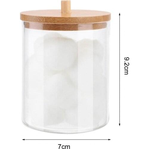Cosmetic Storage Box Transparent Convenient Simple Makeup Cotton Pad Swabs Organizer Storage Box for Home