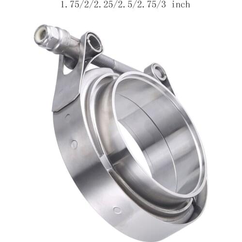 1.5/1.75 inch Exhaust Pipes Downpipe Male Female V-Band Flange Kit Stainless Steel V Band Quick Release Clamp Car Exhaust System