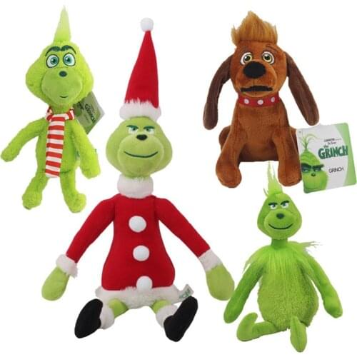 1pc Popular the Grinch Stole Plush Toys Grinch Plush Max Dog Doll Soft Stuffed Cartoon Animal Peluche for Kids Birthday Gifts