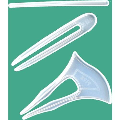 13MC 3Pcs DIY Classical Hairpin Silicone Mold Hair Sticks Jewelry Making Resin Craft