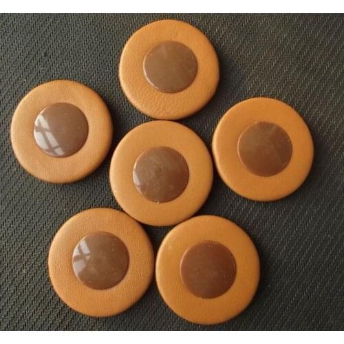 15 pieces 44mm Excellent leather sax pad good material Plastic resonator