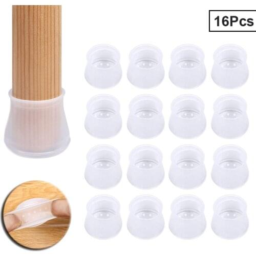 16Pcs Furniture Leg Silicon Protection Cover, Floor Protection Mat , For Round Chair Leg Table Leg Prevents Scratches And Noise