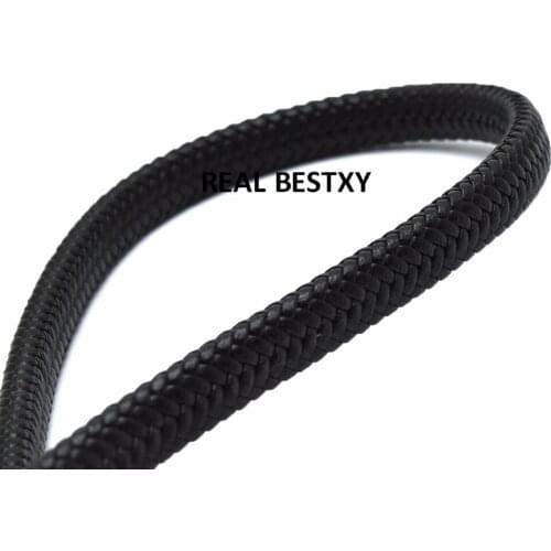 2m/lot approx: 10*6mm Leather Rope Bracelet Jewelry Making Flat Braided Cord Rope Accessories Jewelry Findings Handmade Gift
