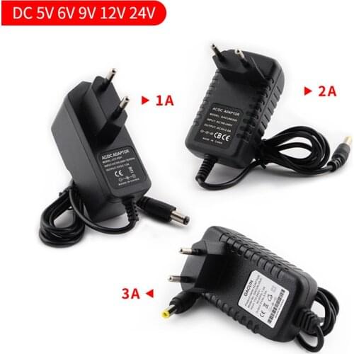 Power Supply Adapter DC 5V 9V 12V 24V 1A 2A 3A EU US Power Adaptor DC Swiching 220V To 12V 24V Led Strip lamp