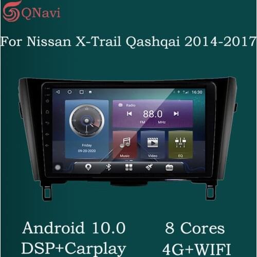 QNavi DVD Car Multimedia Player Radio For X-Trail X Trail 2 T32 Qashqai Rogue 2014-2017 Android 10.0 6GB+128GB DSP RDS Bluetooth