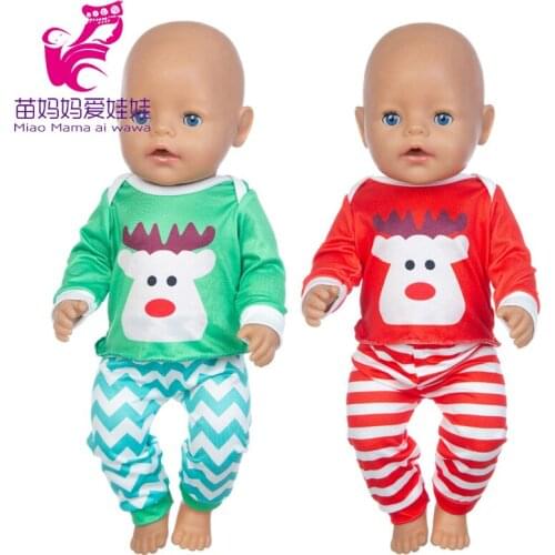 Baby doll clothes santa claus pajama set 40cm Nenuco Ropa y su Hermanita clothes 18-inch girl doll outfit
