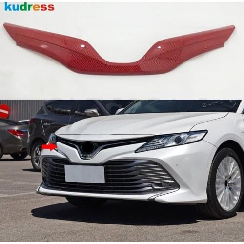 For Toyota Camry XV70 XV 70 LE XLE 2018-2020 Red Color Style Car Front Center Grille Bumper Grill Cover Trim Exterior Parts