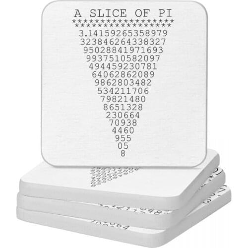 A Slice Of Pi Diatom Square Round Shape Coaster MildewProof Cup Bonsai Mat Soap Toothbrush Pad Diameter 10cm