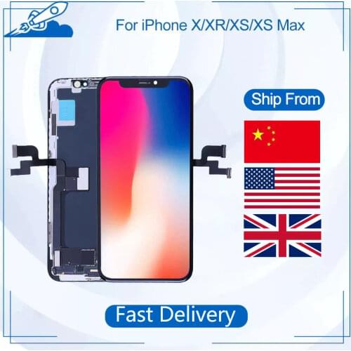 Elekworld Test Grade For iPhone X XS XR XS Max TFT AMOLED OEM LCD Display Touch Screen Digitizer Replacement Assembly Protector