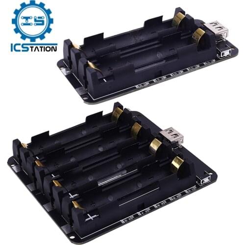 ESP32 2/4 Channel 18650 Lithium Battery Holder Shield Board for Wemos Micro USB Port Type-A USB BMS DIY Power Bank