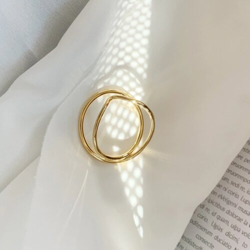 European and American round ear clips female double-layer ounces fashion personality minimalist retro irregular no ear hoop ear