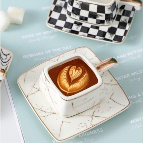 European mini Italian ceramic Turkish coffee cup and saucer set combination niche concentrated features high quality coffee cup