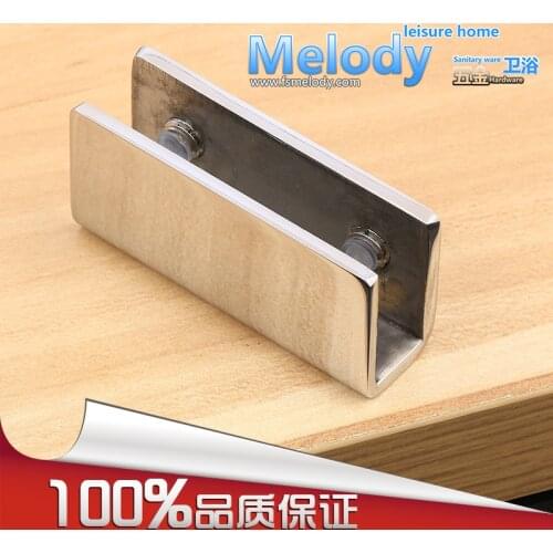 GC02 304 stainless Steel Shower Glass Clamps Clips Shelf Holder Support Brackets Glass Fixed Clamps
