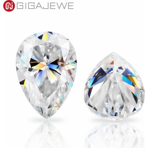 GIGAJEWE D Colour Excellent Pear Cut Moissanite Loose Diamond Pass Tester Gems Stone For Jewelry making