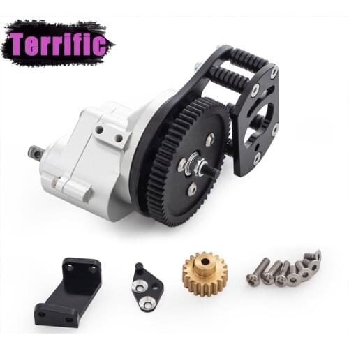 Metal R3 Single Speed Gearbox Transmission With Motor Gear Mount for 1/10 RC Crawler Car RC4WD D90 II D110 Gelande 2