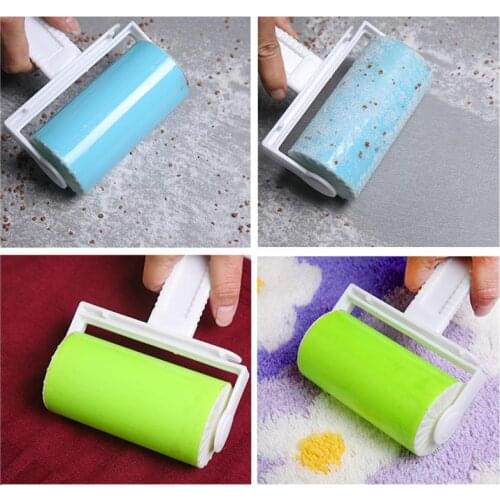 Reusable Washable Lint Roller Dust Pet Dog Hair Remover Cleaning Brush Tools with Cover for Cloth Furniture