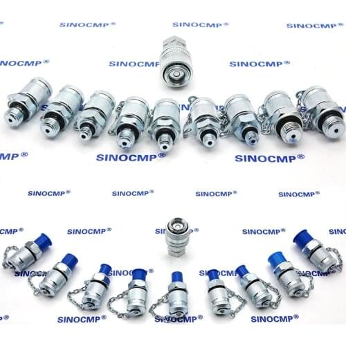 10pcs/set Test Coupling For Excavator Hydraulic Pressure Gauge Test Kit Parts, 2 year warranty