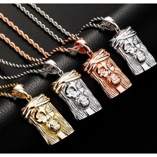 S925 Sterling Silver Jesus Piece Pendants Necklaces for Women Men Unisex Fashion Jewelry Drop Shipping