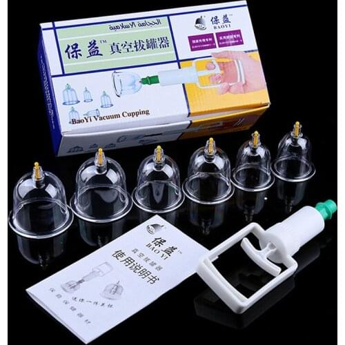Vacuum Cupping set 6 Cans acupuncture Massage Suction Cup Cupping Therapy