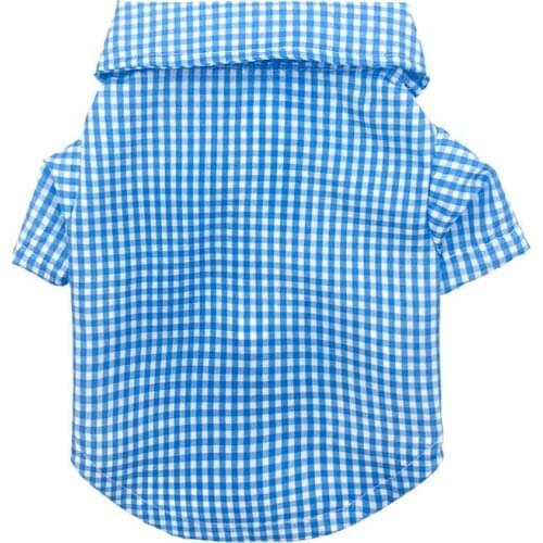 Dog Clothes Classic Pet T-shirt Fashion Plaid Shirts for Cats Dogs Spring Summer Clothing for Small Dogs Cat Pug Puppy Clothing