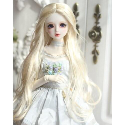 BJD doll simulation wig is suitable for 1/31/41/6 fashion super fairy long hair big wave silk soft wig flowing imitation mohair