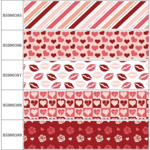 22MM 25MM 38MM 50MM 75mm Printed Pattern on Grosgrain Ribbon for diy ribbon