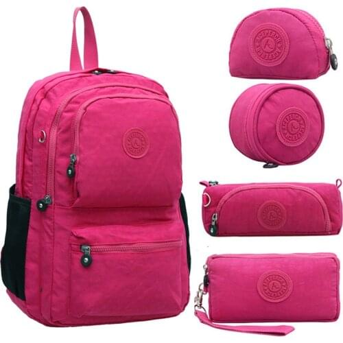 ACEPERCH Casual Backpack Original Bag Women School Backpack for Teenage Girl Mochilas Mujer With Keychain