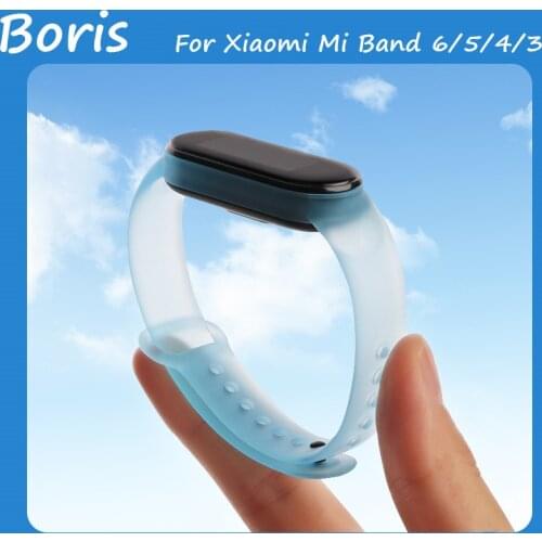 Strap For Mi Band 4 5 6 Transparent Soft Silicone Bracelet On Mi Band 6 5 4 Multi Colors Wrist Band For Xiaomi Mi Band 6 5 4 3