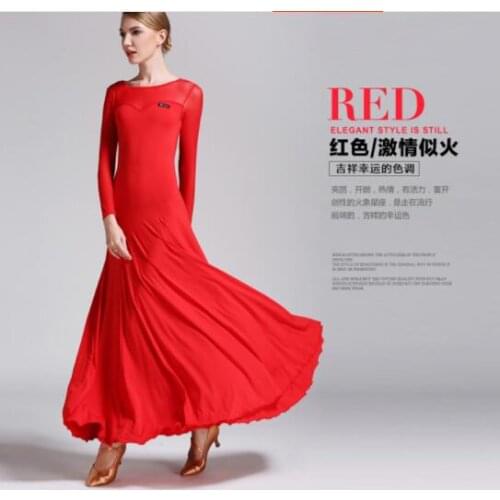 Standard ballroom dresses waltz ballroom dance dress women flamenco dance costumes ballroom practice dress dance S9004