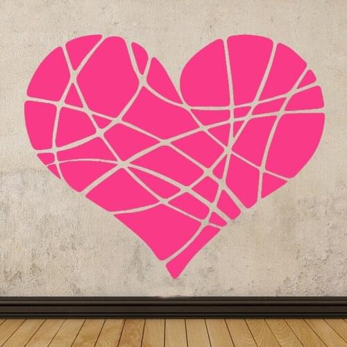 Vinyl Cracked Heart Wall Stickers for Livingroom decoration Self Adhesive Waterproof Art Decals Home Decor Wallpaper HY1924