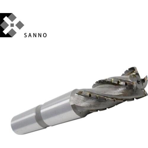 High quality tapered shank spiral milling cutter D14 -D80 roughing corn milling tools welding rough tooth end mills