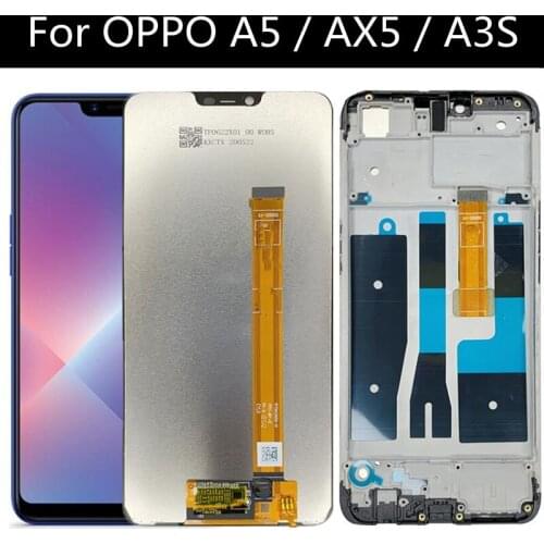 6.2" For OPPO A5 PBAM00 / A3S CPH1803 Full LCD DIsplay Touch Screen Digitizer Assembly Replacement parts