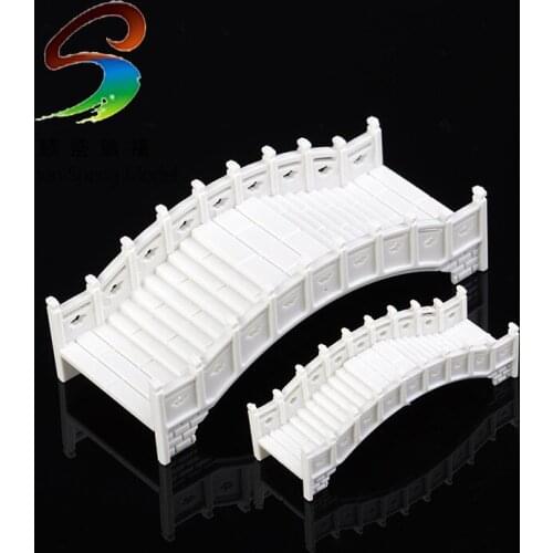 1/100 ABS white plastic arch bridge for architecture landscape decoration