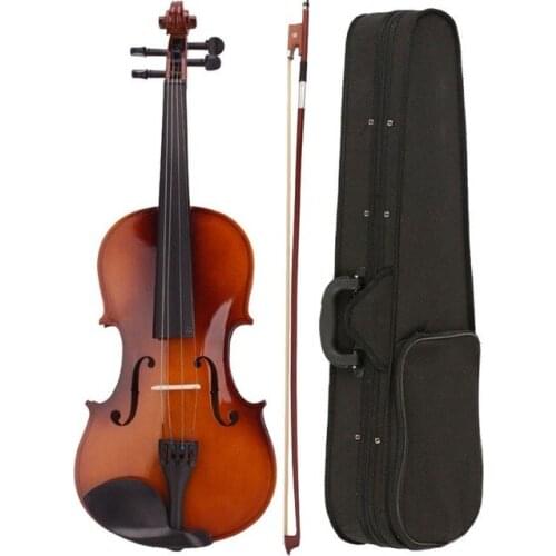 Acoustic Violin 4/4 Full Size Bow Rosin Wood String fiddle Band Black Case gift